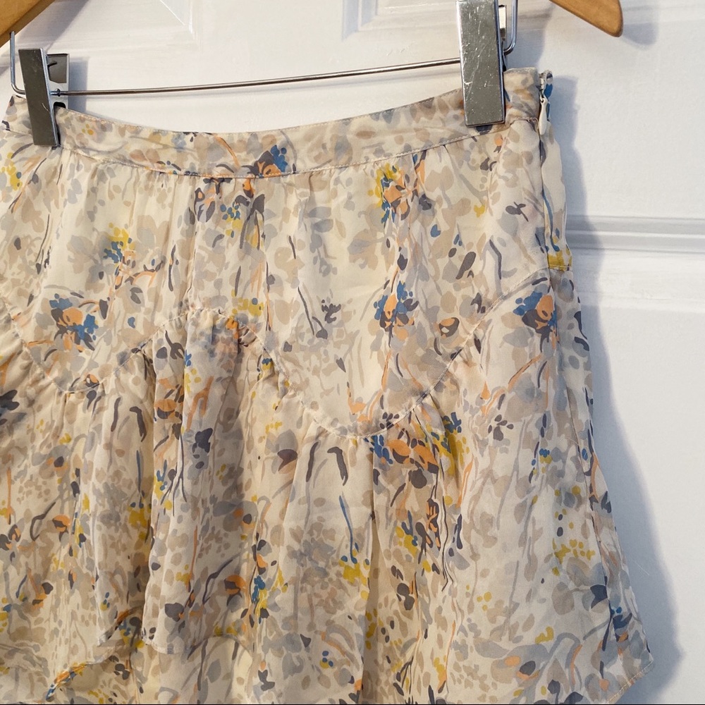 Eliot Madewell Silk Floral Print Skirt Size 4 - Picture 6 of 6